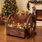 Outdoor 2-Tier Rustic Wood Wagon Garden Bed with Wheels and Drainage